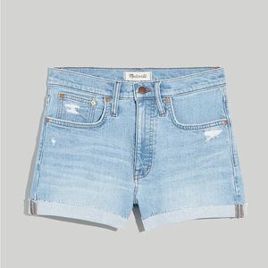 NWT High-Rise Denim Shorts in Littleton Wash